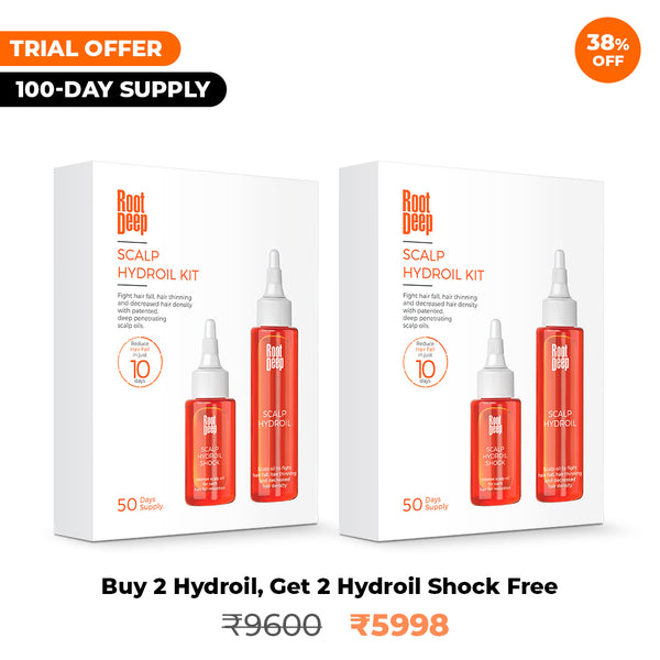Root Deep Scalp Hydroil Kit for Anti-Hair Fall & Regrowth Treatment (Full 100 Day Supply)