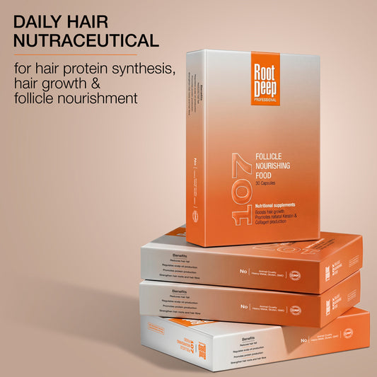 107 Follicle Nourishing Food For Hair Fall Reduction, Hair Strengthening & Essential Nutrition (90 Day Supply)