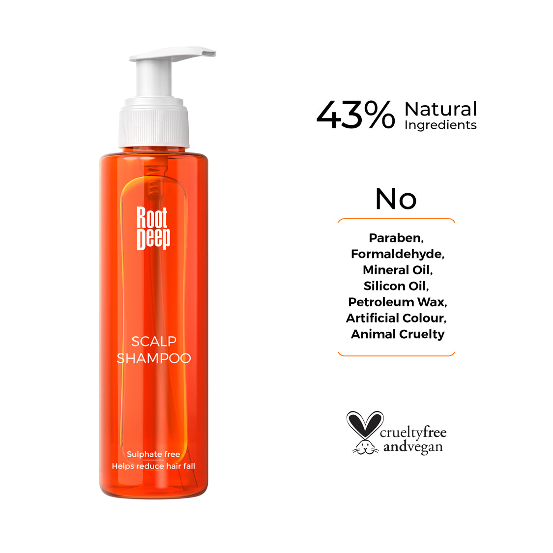Root Sampoo Root Deep Scalp Shampoo for Hair Fall Reduction