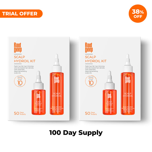 Root Deep Scalp Hydroil Kit for Anti-Hair Fall & Regrowth Treatment (Full 100 Day Supply)
